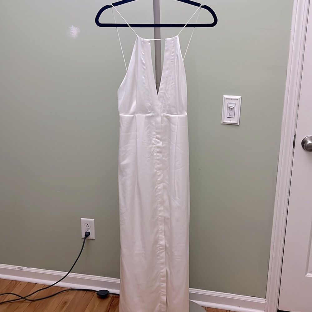 {{finders keepers}} White Satin Maxi Dress